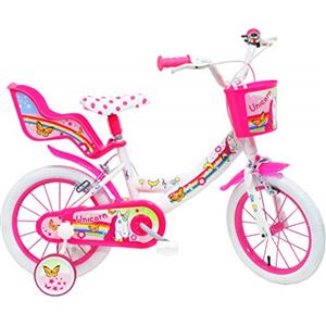 Denver Unicorn, Bicicletta Bambino, Bianco-Rosa, Misura 14