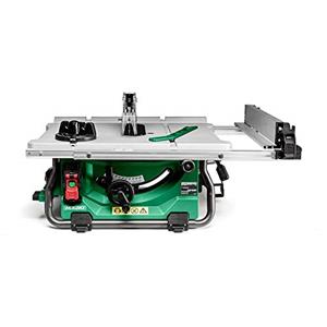 HiKOKI Sega Circolare da Banco a Batteria - 36V, Ø254mm, Brushless, Profondità di Taglio 79mm, Estensione del Tavolo, Freno Elettrico, Avviamento Morbido, Aspirazione della Polvere - Lavori di Legno