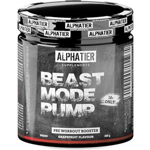 Alphatier Supplements Alphatier Beastmode Pump Booster senza Caffeina + Creatina - senza Grumi - Pre Workout 360 g in Polvere - alto Dosaggio con Beta Alanian, Citrullina, Arginina