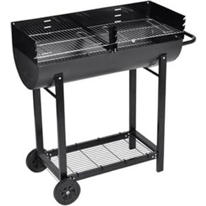 vidaXL Barbecue Griglia a Carbone Carbonella Legna 2 Griglie Acciaio BBQ 2 Ruote