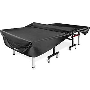 Navaris Copertura Tavolo Ping Pong Piegato e Aperto - Telo Impermeabile Proteggi Tavoli Pieghevoli da Table Tennis - Custodia Copritavolo - Nero
