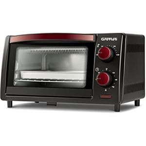 G3 Ferrari G10169 Il Moro 10 Fornetto elettrico, 10 Litri, 800 W, Timer 60 min, Fondo apribile per facile pulizia, 100-230°C, Griglia INOX, Rosso/Nero