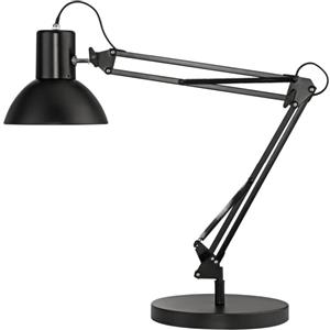 Unilux Lampada da Tavolo Success 66 Nera E27 11 W - Design Classico con Braccio Regolabile e Testa Snodabile