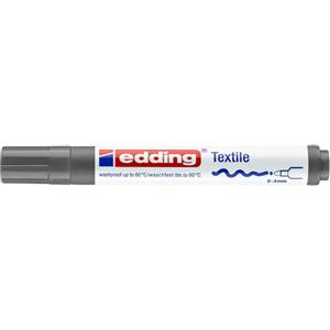 Edding 4500 Marcatore per Tessuti Grigio con Punta Conica 2-3 mm - Ideale per Personalizzare Magliette e Biancheria