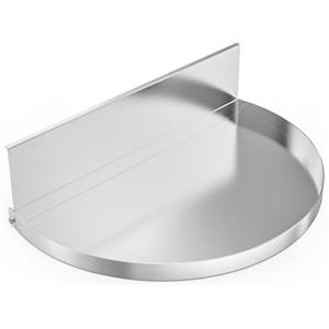 onlyfire Semi-Circolare Vaschetta Raccogli con Divisorio Rimovibile in Carbone per Weber 57 cm Griglia a Carbonella Kettle, Vaschetta Raccogli Grasso in Acciaio Inox, Calore Indiretto