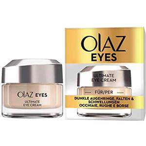 Olay Olaz Eyes Ultimate Crema Contorno Occhi Tutto in 1, Idrata, Sgonfia e Illumina lo Sguardo, Ottima contro le Occhiaie e le Rughe, senza Profumo, 15 ml