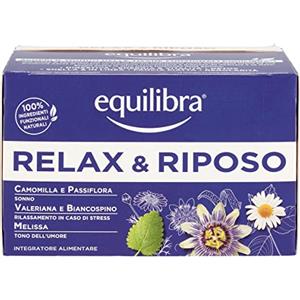 Equilibra Integratori Alimentari Tisane, Tisana Energia e Vitalità, 100% Ingredienti Funzionali Contro Stanchezza Fisica e Mentale, con Mate, Tè Verde e Guaranà, Materiali 100% Riciclabili, 15 Filtri