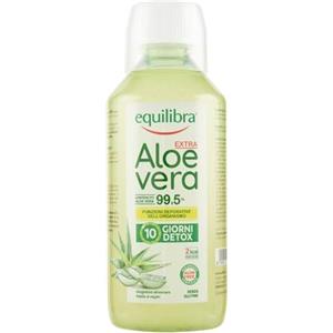Equilibra Integratori Alimentari, Aloe Vera Extra 99,5%, Integratore Aloe Vera da Bere Puro o Diluito, Aloin Free, Detox, Pura Polpa, Senza Aggiunta di Acqua, Prodotto Vegano, Senza Glutine, 500 ml