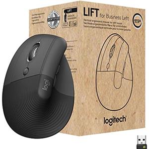 Logitech Lift For Business, Mouse Verticale Ergonomico, Wireless, Bluetooth, USB Secured Logi Bolt, Clic Silenziosi, Certificazione Globale, Windows/Mac/Chrome/Linux - Graphite