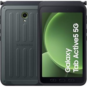 Samsung Galaxy Tab Active5 WiFi, Resistenza IP68, Display da 8.0'', RAM 6GB, 128 GB di Memoria Interna Espandibile, Batteria 5.050 mAh, S-Pen Integrata, Verde [Versione italiana]