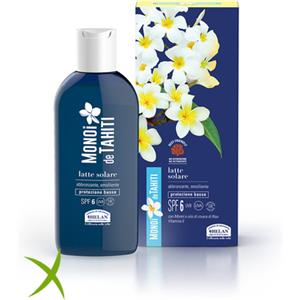 Helan Monoi di Tahiti Crema Solare SPF 6 - Latte Crema Idratante Profumato con Vitamina E e Olio di Crusca di Riso, 200 ml