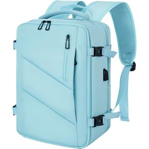 Leyrica Zaino da Viaggio per Ryanair/Wizzair 40x20x25 Bagaglio a Mano Unisex Borse da Cabina Zaino per Laptop 15 pollici Daypack Casual Zaino Università/Lavoro Impermeabile (Azzurro)