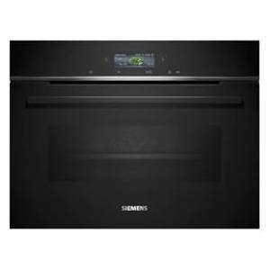 Siemens CB734G1B1, iQ700 - Forno compatto da incasso, 60 x 45 cm, prodotto in Germania, nero, ecoClean & humidClean, autopulente, Air Fry, programmi automatici, touch screen colorato