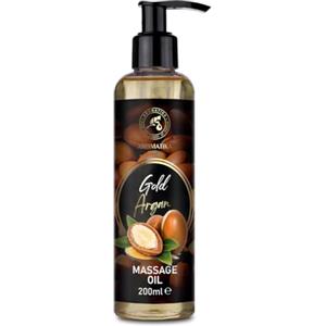 AROMATIKA trust the power of nature Olio Massaggio Argan Dorato 200 ml - Olio di Mandorle - Olio di Vinaccioli - Semi di Pesca e Olio di Jojoba - Olio di Argan - Olio per Massaggi - Olio per il Corpo - Olio Cosmetico - Cura della Pelle