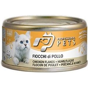 Professional Pets Fiocchi di Pollo 70g - Cibo Umido Naturale per Gatti Adulti, Senza Conservanti e Coloranti