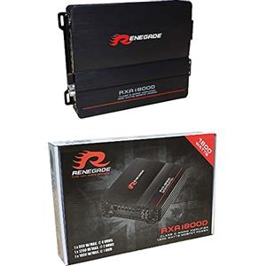 Renegade 1 amplificatore RENEGADE RXA1800D RXA 1800 D monofonico classe d 1 canale 900 watt rms stabile a 1 ohm 1800 watt max bass boost spl auto nero, 1 pezzo