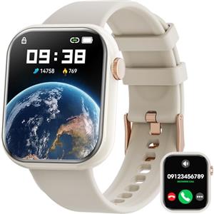 Hwagol Smartwatch Uomo Donna, 1,85'' Schermo Orologio Smartwatch con Chiamata Bluetooth e Risposta Vivavoce, Smart Watch con Contapassi, Cardiofrequenzimetro da Polso, Orologio Fitness per Android iOS