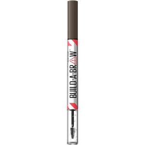 Maybelline New York, 2 in 1 Penna e Gel Sopracciglia, Per Sopracciglia Piene e Naturali, Tenuta Fino a 24 Ore, Waterproof, Formula Vegana, Build A Brow, Tonalità: Black Brown