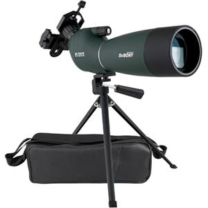 Svbony SV28 Cannocchiale, 25-75x70 Cannocchiale con Treppiedi, FMC Ottica Bak4 Prisma Telescopio Spotting Scope con Smartphone Adapter per Tiro a Segno, Birdwatching, Caccia