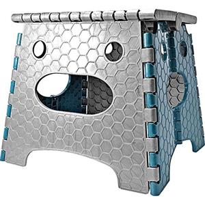 STARK Sgabello Pieghevole Portatile per Bambini e Adulti. Sedia Poggiapiedi Pieghevole con Manici, Altezza 27 cm, Ultra Resistente fino a 120 kg. Sgabello per Cucina, Bagno, Giardino, Casa.