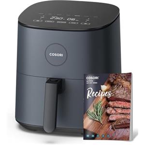 COSORI Friggitrice ad Aria 4,7L, 75-230°C, Air Fryer Silenzioso e Risparmio Energetico, 9 Preimpostazioni, Meno Olio&Senza Fumo, Ricettario Italiano, Lavabile in Lavastoviglie, Grigio, 1500W