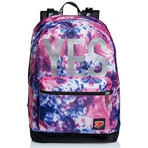 Seven Zaino Scuola Reversibile The Double, Viola, Tye And Dye Girl, 2 Zaini in 1, Zaino Mono Scomparto Con Cuffie Stereo Incluse, Scuole Medie, Suoeriori e Tempo libero, Bambina Ragazza