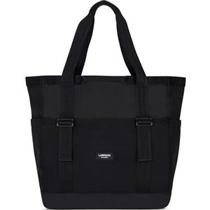 LARKSON Borsa Mare Donna Uomo Nero - Smilla - Borsone da Spiaggia Grande per Vacanze, Sport, Università, Viaggio - Tote Bag Shopper Con Cerniera - Idrorepellente