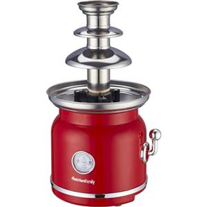Melchioni Family | Fontana di Cioccolato CHOCO, Fontana a 3 Livelli con Funzione Riscaldamento e Funzione Motore, 90W, Colore Rosso