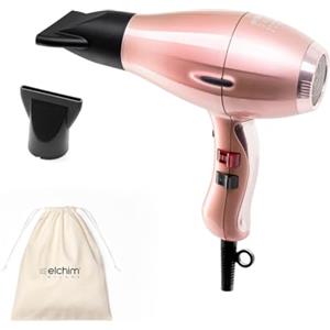 elchim Phon per Capelli Elchim 3900 Healthy Ionic Venetian Rose Gold Presa Schuko con Sacchetta in Cotone - Asciugacapelli Professionale Made in Italy - Leggero e Silenzioso, Asciugatura Ridotta 30%, 2400W
