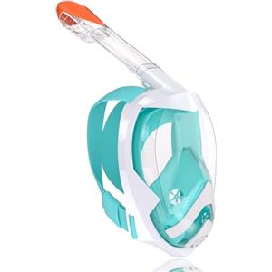 Flyboo Maschera da Snorkeling,Maschera Subacqueacon con Visuale Panoramica 180° Design Pieno Facciale e Compatibile con Videocamere Sportive Maschera per Immersioni per Adulti