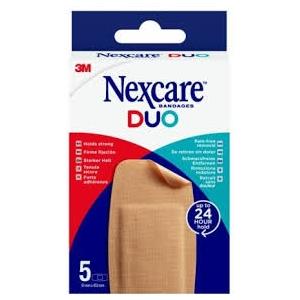 NexCare Cerotti DUO Maxi 5 Pezzi - Forte Tenuta, Rimozione Delicata, Adesivo Siliconico