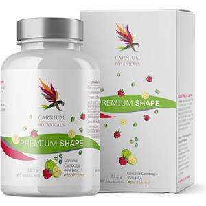 Carnium Botanicals Premium Shape - Integratore Naturale con Garcinia Cambogia, Caffè Verde e Glucomannano di Konjac - Vegano e Senza Glutine - 60 Capsule