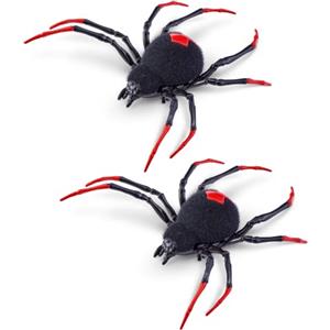 ROBO ALIVE ragno strisciante, giocattolo robotico alimentato a batteria, movimenti realistici, ragno giocattolo (confezione da 2)