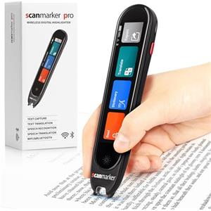 Scanmarker Pro | Penna Traduttore Multilingue e Penna di Lettura Autonoma | Penna Scanner per Dislessia e Supporto nell'Apprendimento delle Lingue