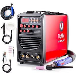 TIGMIG Saldatrice Inverter DC TIG PULSATA + MMA, Fino a 170A, HF start, Modello TM 170 PULS, Professionale WIG, Tecnologia IGBT, Garanzia e Assistenza ITALIA