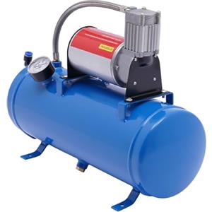 QUIOTUIR Compressor 6 L 150 Psi Compressore Aria D'aria per Serbatoio Con Manometro Tubo da 3.8M Mini Compressore Portatile per Pneumatici Auto, Motori Auto, Sospensioni