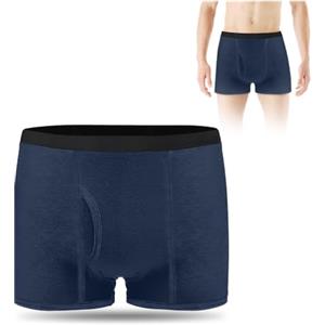 AOOWU Boxer per Incontinenza da Uomo, Mutande Uomo per Incontinenza in Cotone Lavabile Riutilizzabile, Slip per Incontinenza Maschile con Tampone Assorbente Capacità Urina 300ML