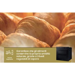 Samsung NV7B5760WBK Forno ad incasso a Vapore Serie 5 76 L A+ Vetro Nero
