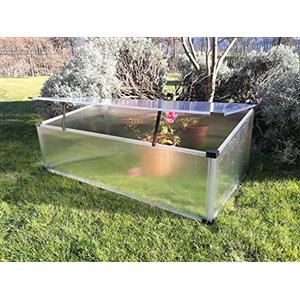 Il Giardino delle Idee Serretta in Policarbonato Aleana 3 per giardino, orto e balcone lastre in policarbonato e filtro UV. Dimensioni 97x 57xh28/37cm. Protezione piante