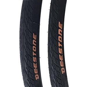 Generico BMZ 2 Copertoni 700 x 25C (25-622) Deestone RIGIDI Corsa, Gravel Bike D839 Neri | Pneumatici Stradali in Gomma Bici