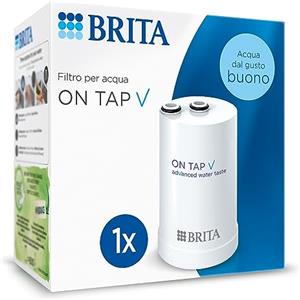 BRITA Filtro acqua rubinetto ON TAP V (4 mesi) - Riduce cloro, PFAS, piccole particelle e metalli - per acqua buona da bere