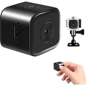 Generico Telecamera Spia Micro Telecamera Visione Notturna Mini Telecamera Telecamera Nascosta Scheda TF 300mAh 1080P HD Interni/Esterni Telecamera Spia Senza Wifi Aspirazione Magnetica