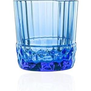 Bormioli Rocco America Set 6 Bicchieri DOF Blu Zaffiro in Vetro 37 cl - Eleganti e Lavabili in Lavastoviglie