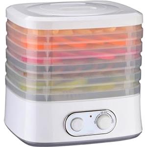 Avilia Disidratatore Elettrico con 5 Vassoi - Essiccatore per Alimenti con regolazione temperatura 40°-75°, per Frutta, Funghi ed Erbe Aromatiche, 240W