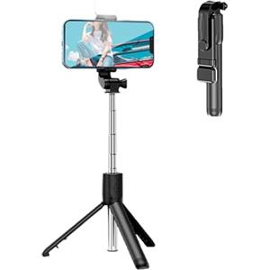Generic Phone Tripod - Selfie Stick Tripod, Extension Pole Tripod | Selfie Stand Tripod with Wireless Remote, Travel Cell Phone Tripod, Portable Selfie Stick for Selfie Video, Recording, Photo, Live Stream