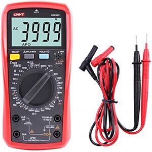 Uni-Trend UNI-T UT890C Multimetro Digitale Professionale Tester Voltmetro Amperometro Ohmmetro Veri RMS 6000 Conti Test di Capacità e Misurazione della Temperatura con LCD Retroilluminato