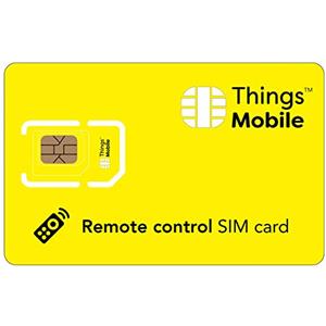 Things Mobile SIM Card per TELECONTROLLO Things Mobile con copertura globale e rete multi-operatore GSM/2G/3G/4G LTE, senza costi fissi, senza scadenza e tariffe competitive, con 10 € di credito incluso