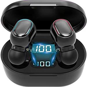 DKKD Cuffie Bluetooth, Cuffie Wireless In-Ear Bluetooth con microfono, 28 ore Hi-Fi Stereo, Touch Control, indicatore LED, IP7 impermeabile, USB-C ricarica rapida auricolari Bluetooth [2023 nuovo].