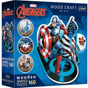 Trefl- Wood Craft Marvel Avengers Puzzle di Contorno in Legno, Multicolore, 20194
