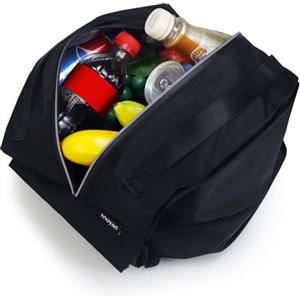Moyad Borsa Termica Porta Pranzo Pieghevole Borsa Spesa Portatile per Uomo e Donna, Nero